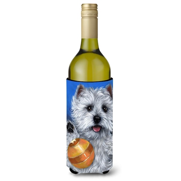 Carolines Treasures 24 oz Westie Play Ball Wine Bottle Hugger - PPP3223LITERK