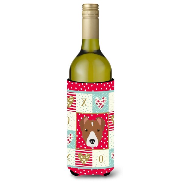 Carolines Treasures Rat Terrier Wine Bottle Beverage Insulator Hugger - CK5232LITERK