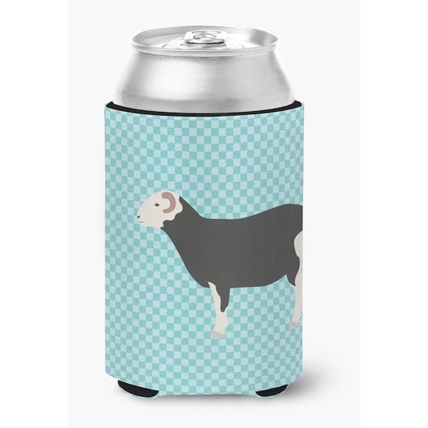 Carolines Treasures Herwick Sheep Blue Check Can or Bottle Hugger - BB8144CC