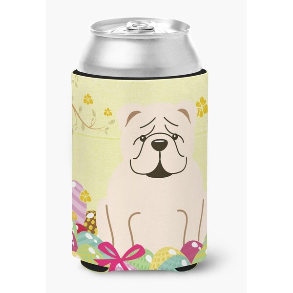 Carolines Treasures Easter Eggs English Bulldog White Can or Bottle Hugger - BB6123CC