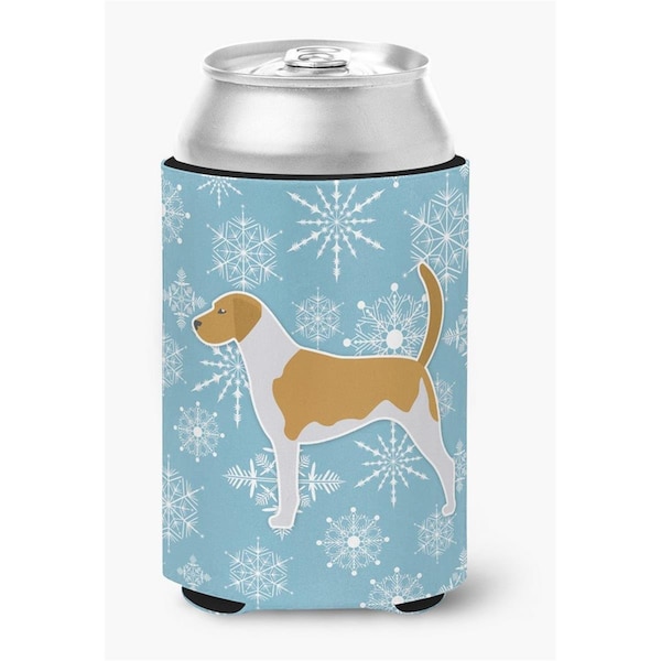 Carolines Treasures Winter Snowflake American Foxhound Can or Bottle Hugger - BB3498CC