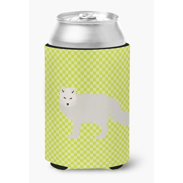 Carolines Treasures White Arctic Fox Green Can or Bottle Hugger - BB7703CC