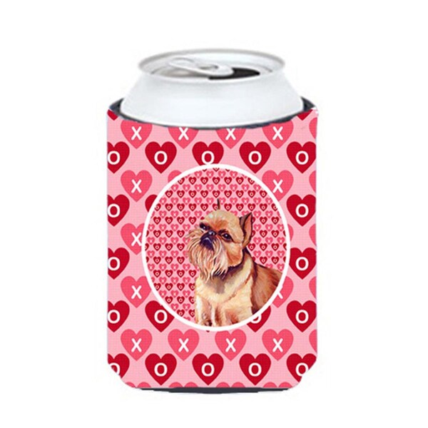 Carolines Treasures Brussels Griffon Valentines Love And Hearts Can Or Bottle  Hugger - 12 oz. - LH9134CC