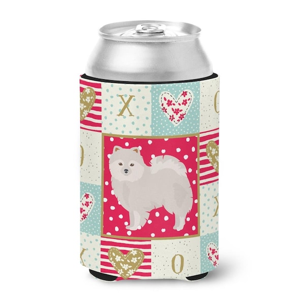 Carolines Treasures 12 oz Japanese Spitz Love Can or Bottle Hugger - CK5850CC