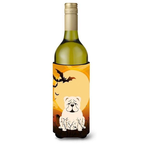 Carolines Treasures Halloween English Bulldog White Wine Bottle Beverge Insulator Hugger - BB4389LITERK