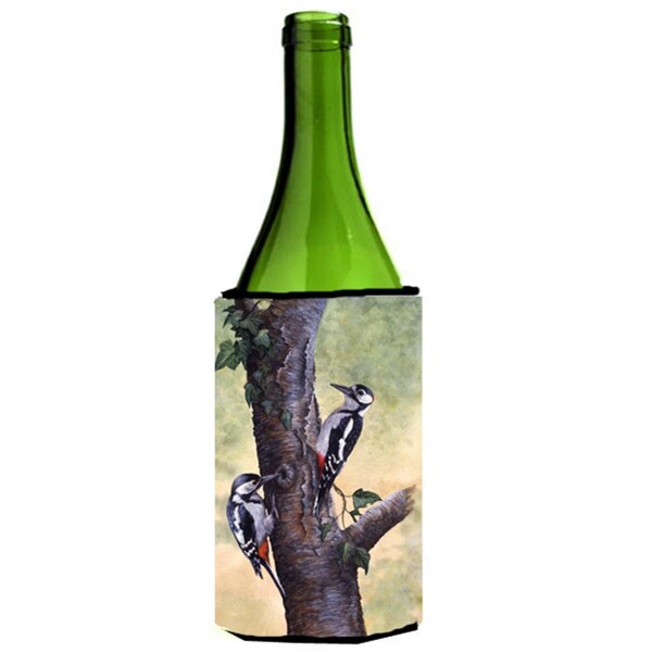 Carolines Treasures Woodpeckers by Daphne Baxter Wine Bottle Can cooler Hugger - BDBA0335LITERK