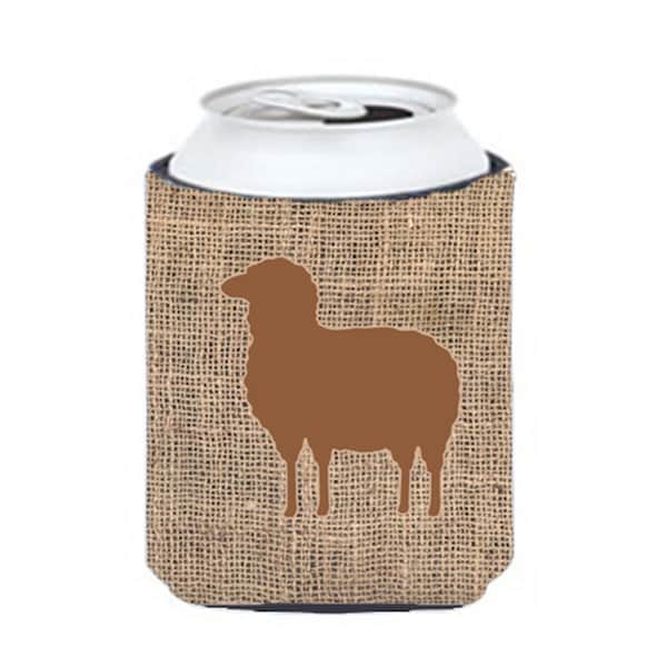 Carolines Treasures Sheep Burlap And Brown Can Or Bottle  Hugger - BB1126-BL-BN-CC