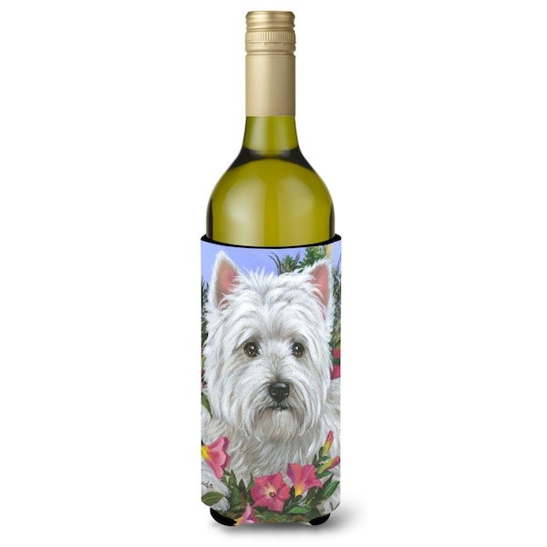 Carolines Treasures 24 oz Westie Petunia Wine Bottle Hugger - PPP3221LITERK