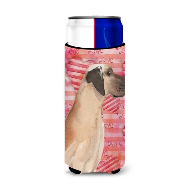 Carolines Treasures Fawn Natural Great Dane Love Michelob Ultra Hugger for Slim Cans - BB9489MUK