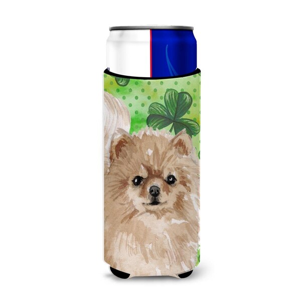 Carolines Treasures Pomeranian St. Patricks Michelob Ultra Hugger for Slim Cans - BB9565MUK