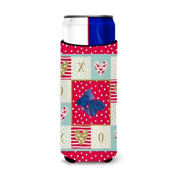 Carolines Treasures Veiltail Goldfish Love Michelob Ultra Hugger for Slim Cans - CK5481MUK