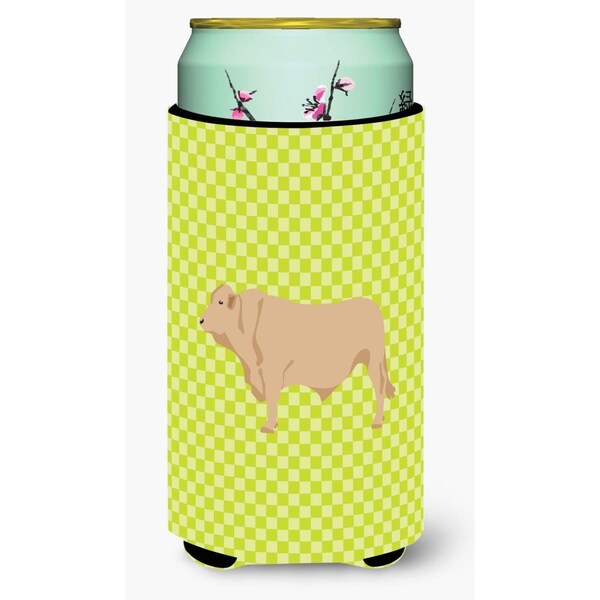 Carolines Treasures Charolais Cow Green Tall Boy Beverage Insulator Hugger - BB7652TBC