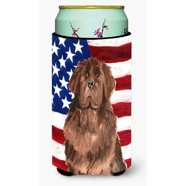 Carolines Treasures Patriotic USA Newfoundland Tall Boy Beverage Insulator Hugger - CK1721TBC