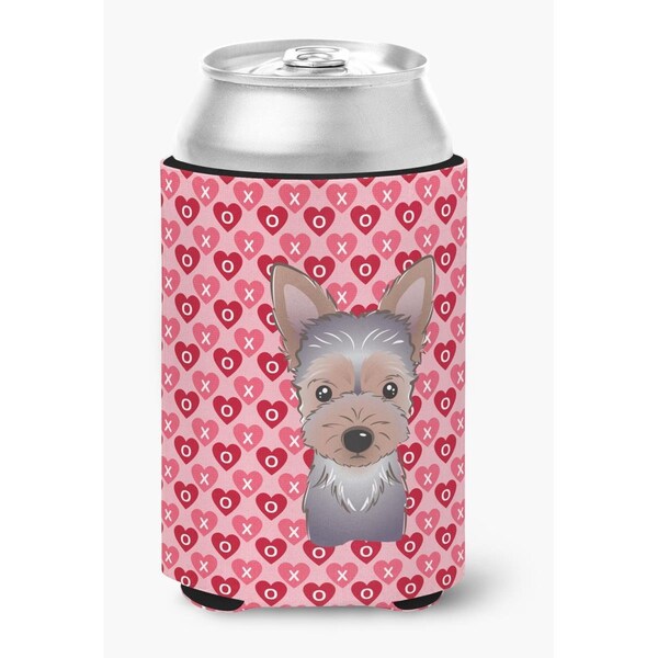 Carolines Treasures Yorkie Puppy Hearts Can or Bottle Hugger - BB5302CC