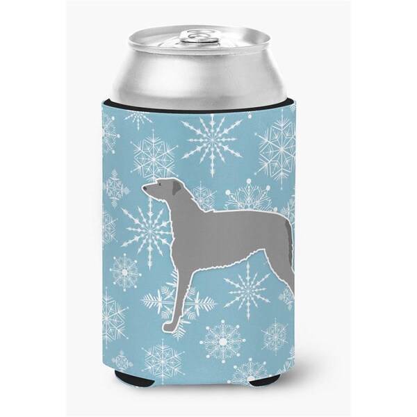 Carolines Treasures Winter Snowflake Scottish Deerhound Can or Bottle Hugger - BB3496CC