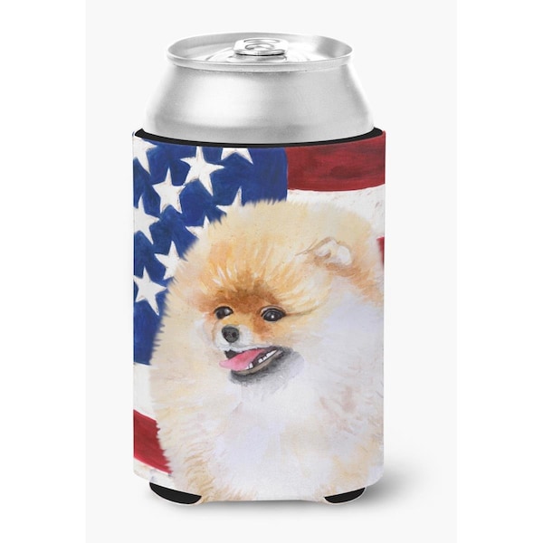 Carolines Treasures Pomeranian Patriotic Can or Bottle Hugger - BB9682CC