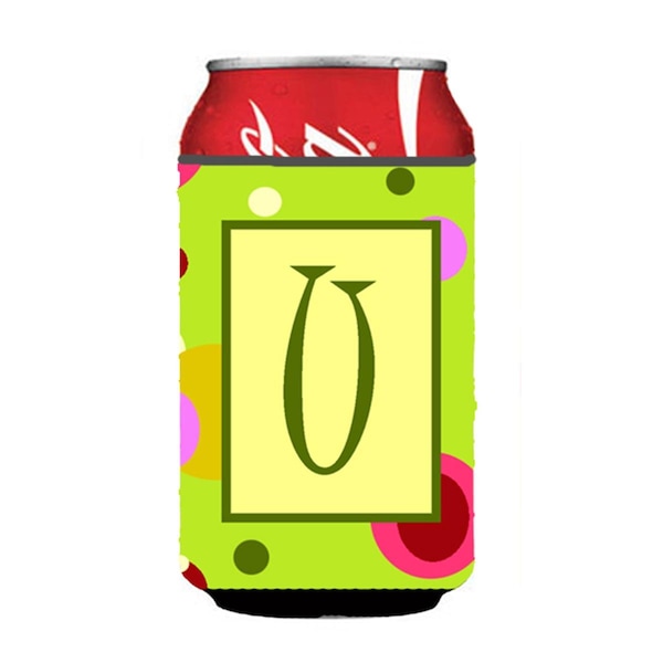 Carolines Treasures Letter U Initial Monogram - Green Can or Bottle  Hugger - CJ1010-UCC