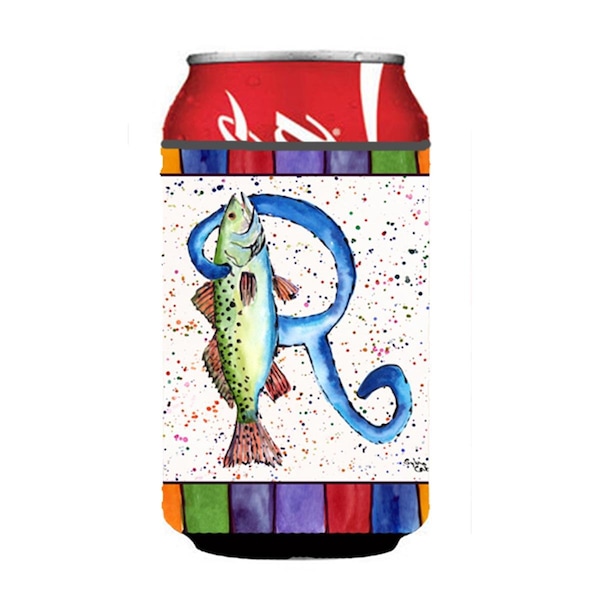 Carolines Treasures Letter R With Trout Fish Can Or Bottle  Hugger - 8441-RCC