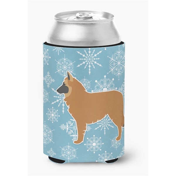 Carolines Treasures Winter Snowflake Belgian Shepherd Can or Bottle Hugger - BB3561CC