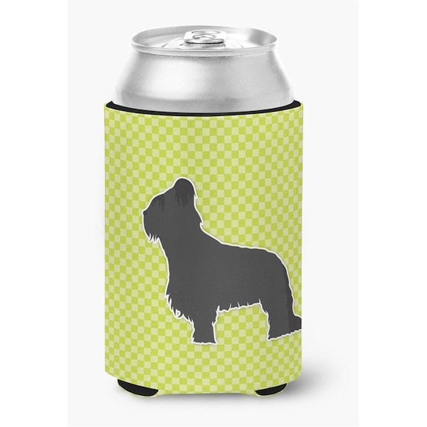 Carolines Treasures Briard Checkerboard Green Can or Bottle Hugger - BB3826CC