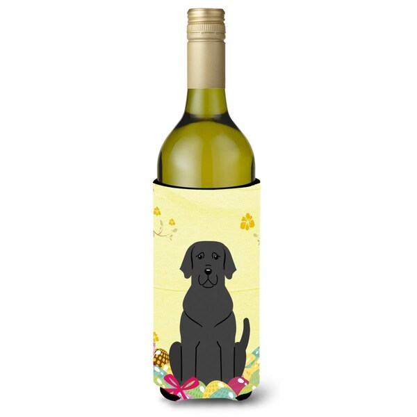 Carolines Treasures Easter Eggs Black Labrador Wine Bottle Beverge Insulator Hugger - BB6057LITERK