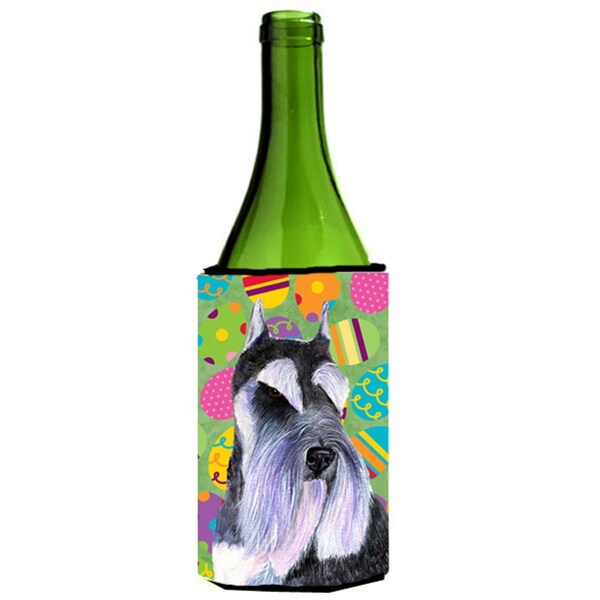 Carolines Treasures Schnauzer Easter Eggtravaganza Wine bottle sleeve Hugger - SS4822LITERK