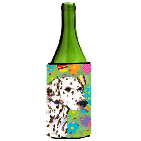 Carolines Treasures Dalmatian Easter Eggtravaganza Wine bottle sleeve Hugger - SS4814LITERK