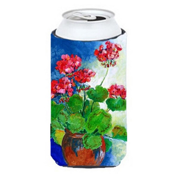 Carolines Treasures Geraniums by Maureen Bonfield Tall Boy Can cooler Hugger - BMBO1118TBC
