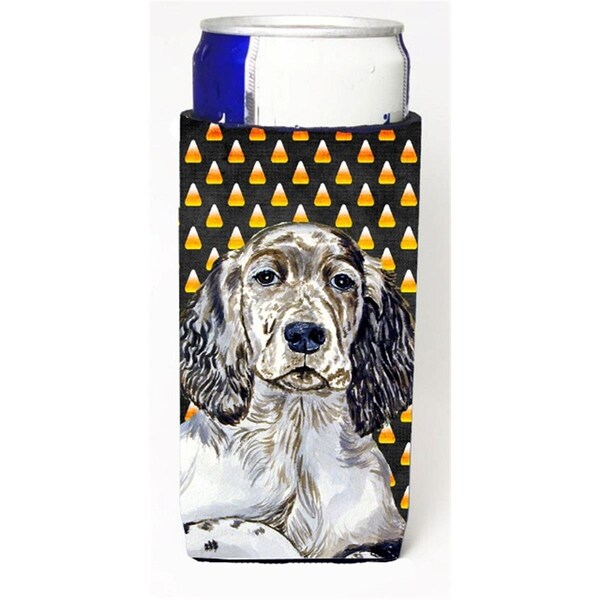 Carolines Treasures English Setter Candy Corn Halloween Portrait Michelob Ultra bottle sleeves For Slim Cans - 12 oz. - LH9063MUK