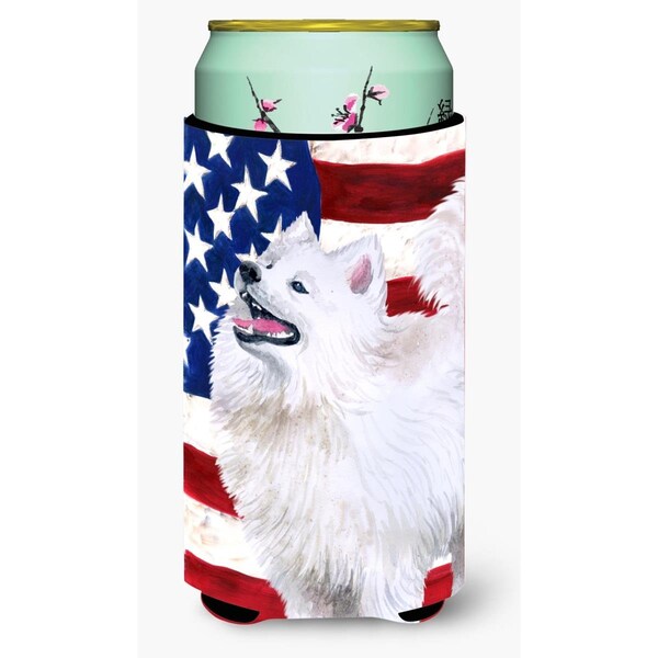 Carolines Treasures Samoyed Patriotic Tall Boy Beverage Insulator Hugger - BB9691TBC