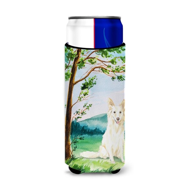 Carolines Treasures Under the Tree White Collie Michelob Ultra Hugger for Slim Cans - CK2551MUK