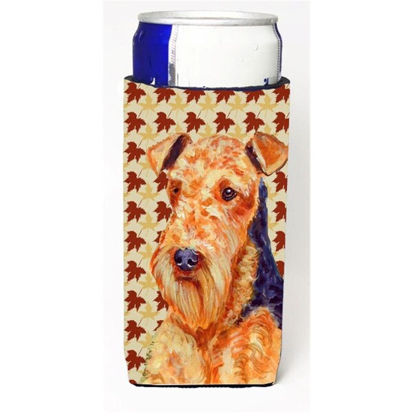 Carolines Treasures Airedale Fall Leaves Portrait Michelob Ultra s For Slim Cans - 12 oz. - LH9111MUK