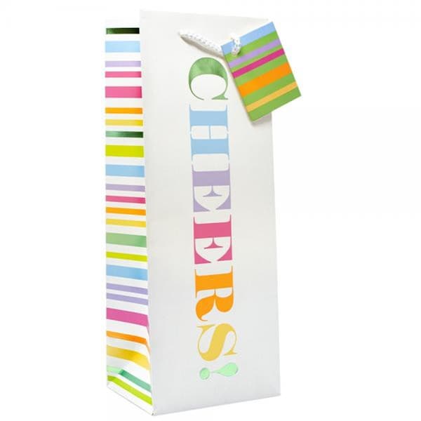 Wrap-Art Wine Bag, Cheers Pastels - 27044