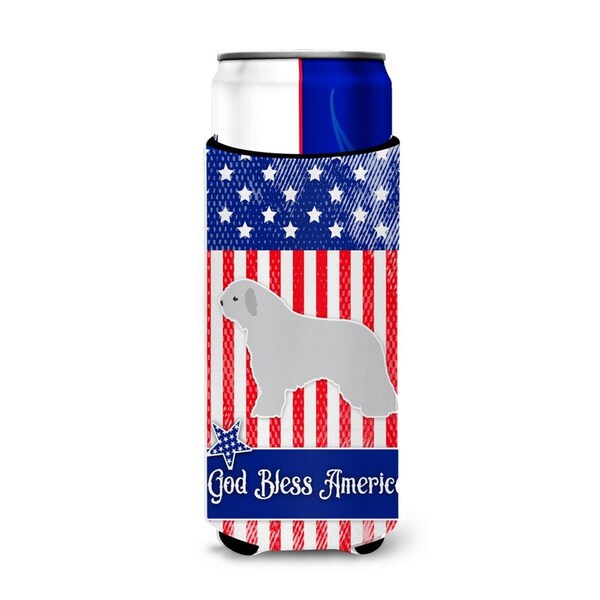 Carolines Treasures USA Patriotic Spanish Water Dog Michelob Ultra Hugger for Slim Cans - BB3315MUK