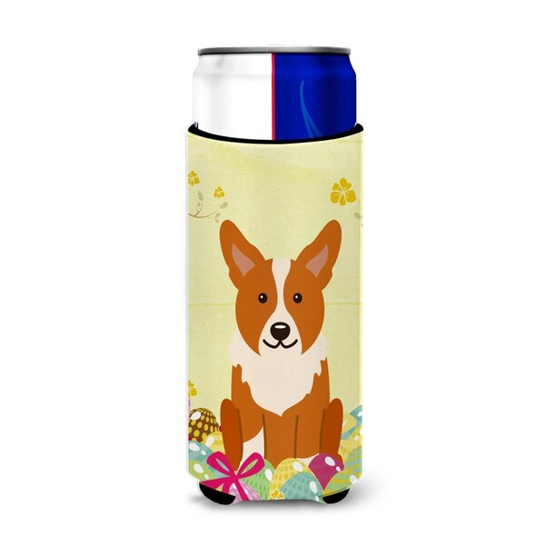 Carolines Treasures Easter Eggs Corgi Michelob Ultra Hugger for Slim Cans - BB6100MUK