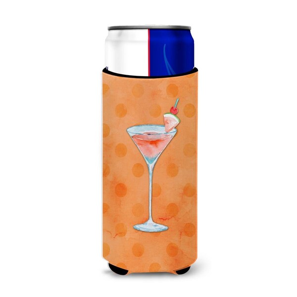 Carolines Treasures Summer Martini Orange Polkadot Michelob Ultra Hugger for Slim Cans - BB8218MUK