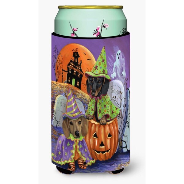 Carolines Treasures 22-24 oz Dachshund Halloween Haunted House Tall Boy Hugger - PPP3082TBC