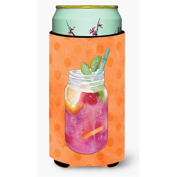 Carolines Treasures Carolines Treasures BB8253TBC Mason Jar Cocktail Orange Polkadot Tall Boy Beverage Insulator Hugger - BB8253TBC