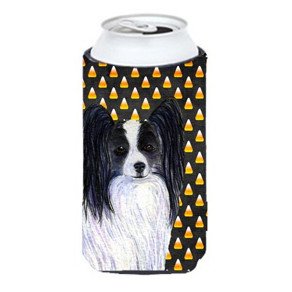 Carolines Treasures Papillon Candy Corn Halloween Portrait Tall Boy Hugger - 22 To 24 oz. - SS4298TBC