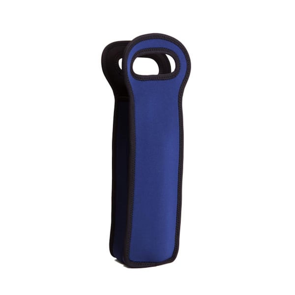 Zees Creations Neoprene Wine Tote Single Bottle - Navy - NP115