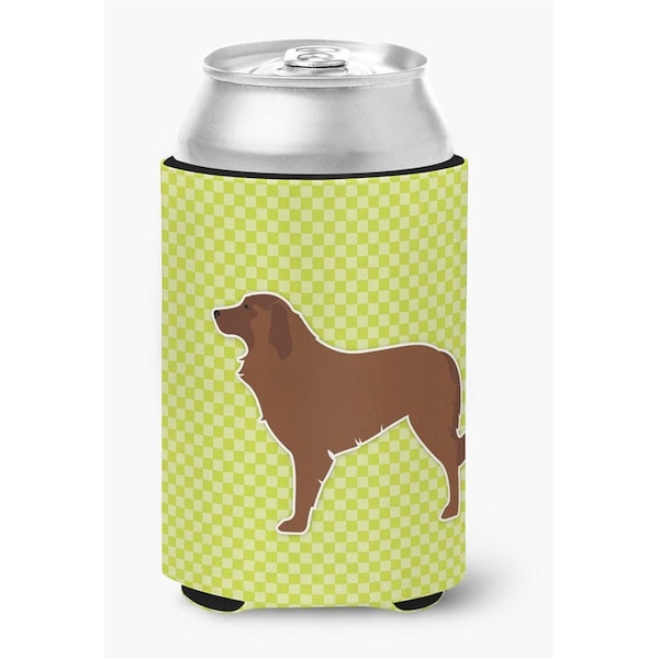 Carolines Treasures Portuguese Sheepdog Dog Checkerboard Green Can or Bottle Hugger - BB3831CC