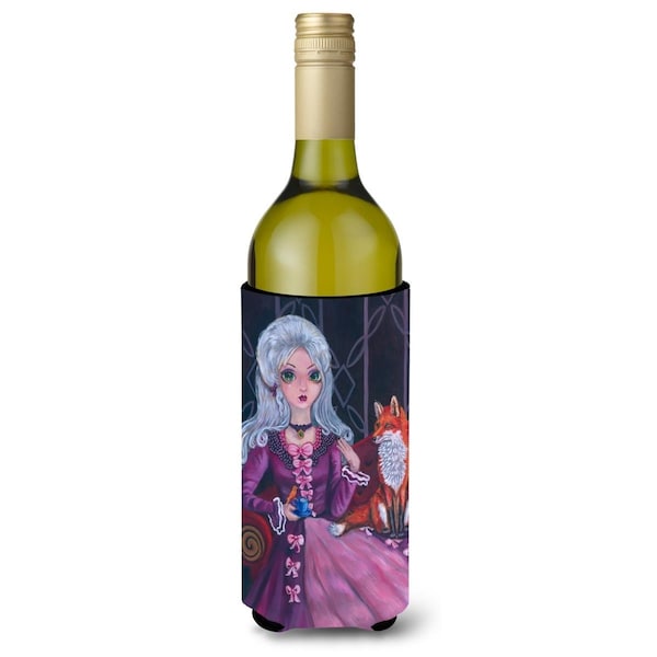 Carolines Treasures Tea Time Fox Wine Bottle Beverage Insulator Hugger - 7398LITERK