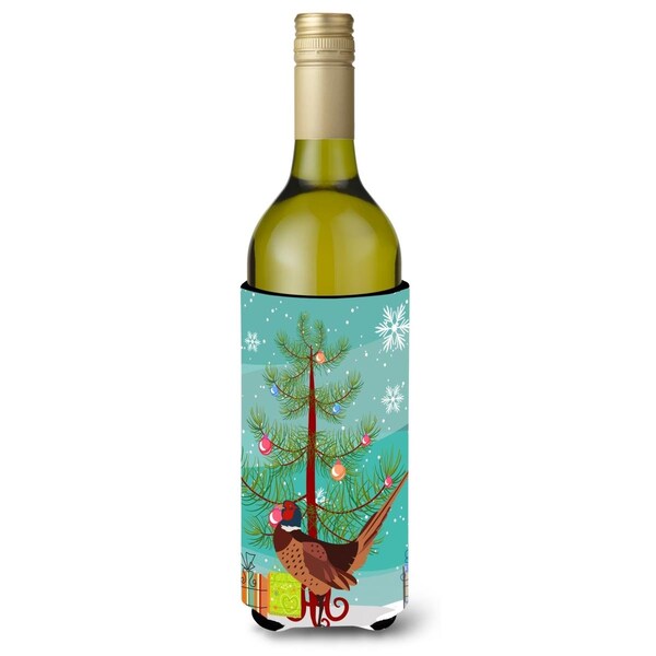 Carolines Treasures Ring-Necked Common Pheasant Christmas Wine Bottle Beverge Insulator Hugger - BB9297LITERK
