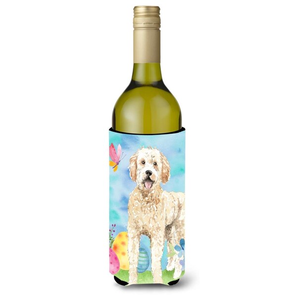 Carolines Treasures Easter Eggs Goldendoodle Wine Bottle Beverge Insulator Hugger - CK1916LITERK