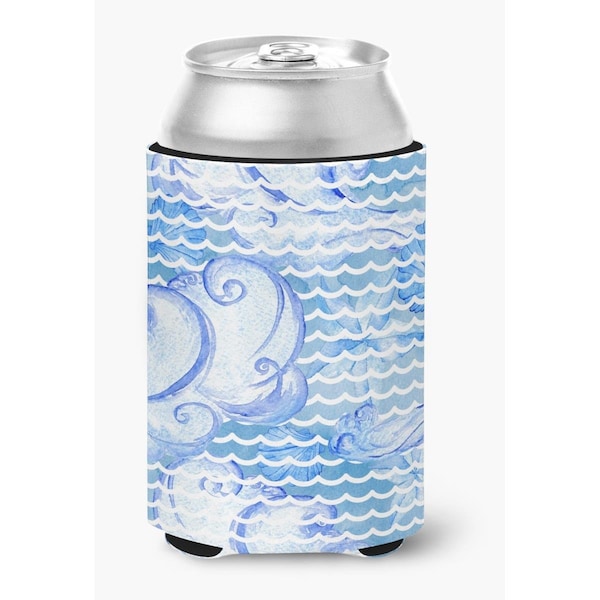 Carolines Treasures Beach Watercolor Abstract Waves Can or Bottle Hugger - BB7530CC
