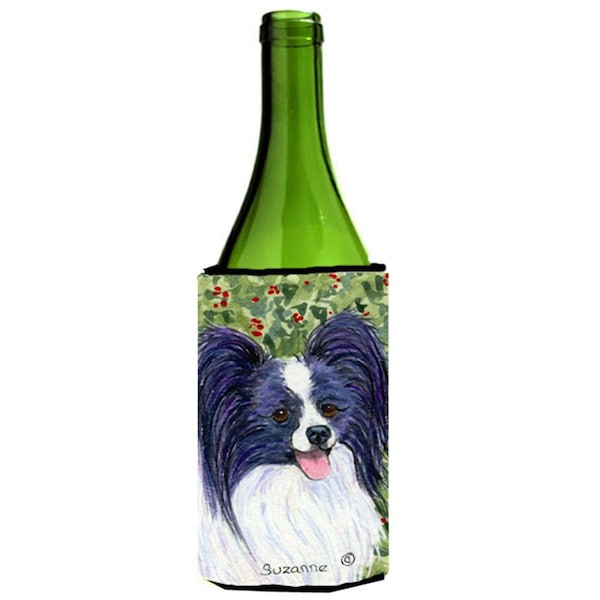Carolines Treasures Papillon Wine bottle sleeve Hugger - 24 Oz. - SS8811LITERK