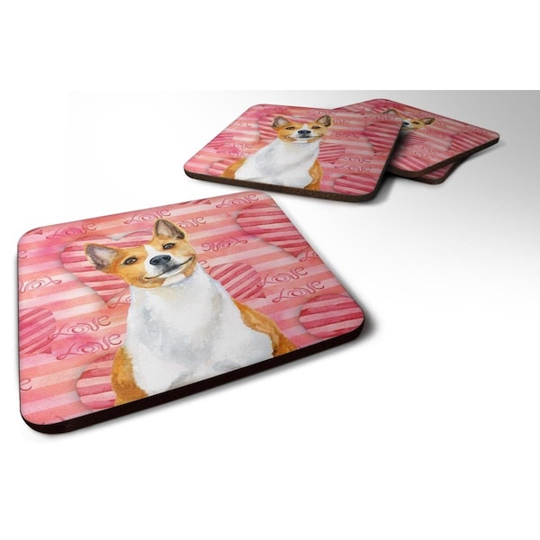 Carolines Treasures Basenji Love Foam Coaster - Set of 4 - BB9779FC