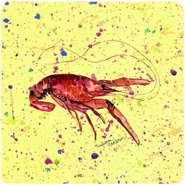 Carolines Treasures Crawfish Foam Coasters - Set of 4 - 8451FC