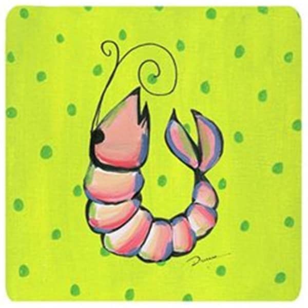 Carolines Treasures Shrimp Foam Coasters - Set of 4- 3.5 x 3.5 In. - LD6119FC