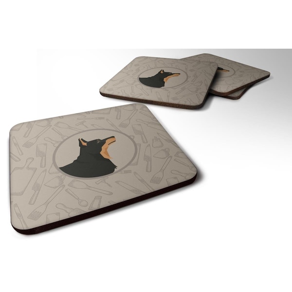 Carolines Treasures Lancashire Terrier in the Kitchen Foam Coasters - Set of 4 - CK2197FC